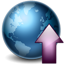 Earth Upload Icon 128x128 png